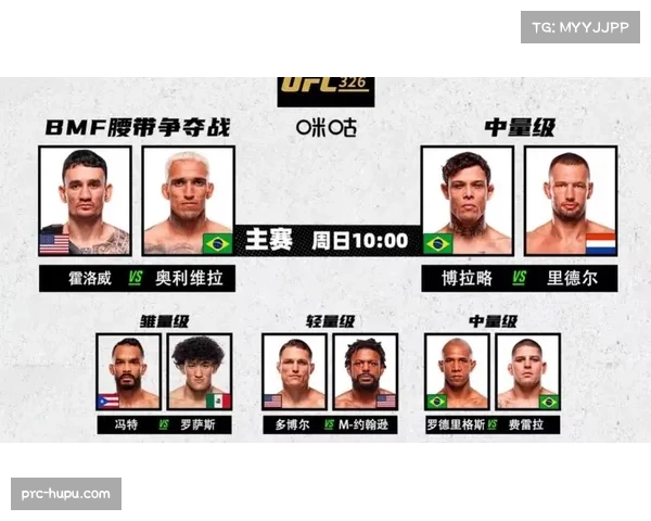 UFC326周末开打，苏木达尔基、肖龙亮相本站赛事